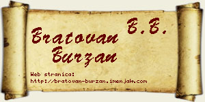 Bratovan Burzan vizit kartica